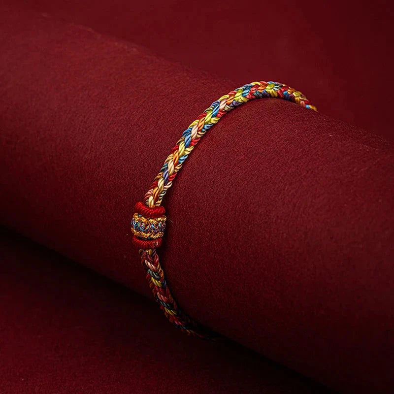 Multicolored Tibetan Buddhist ID Bracelet