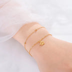 Lotus Flower Bracelet Women's Gold Chain
