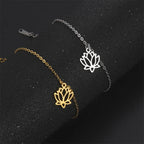 Fine Lotus Flower Bracelet 