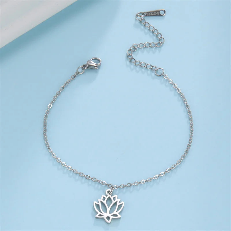 Fine Lotus Flower Bracelet 