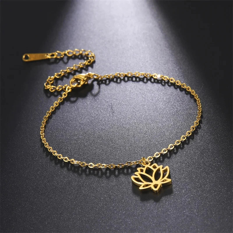 Fine Lotus Flower Bracelet 