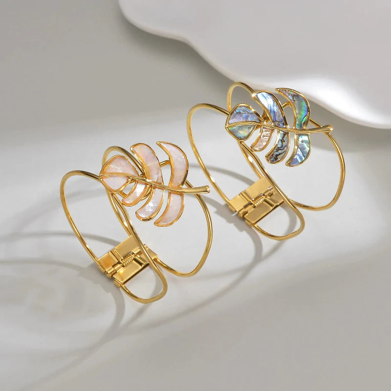 Blue Palm Leaf Bracelet