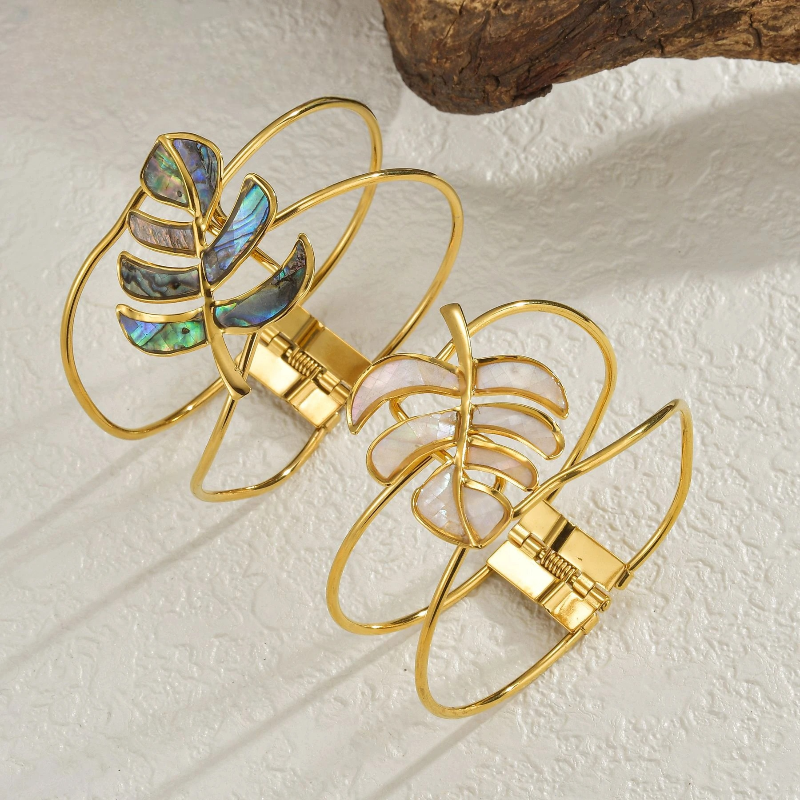 Blue Palm Leaf Bracelet