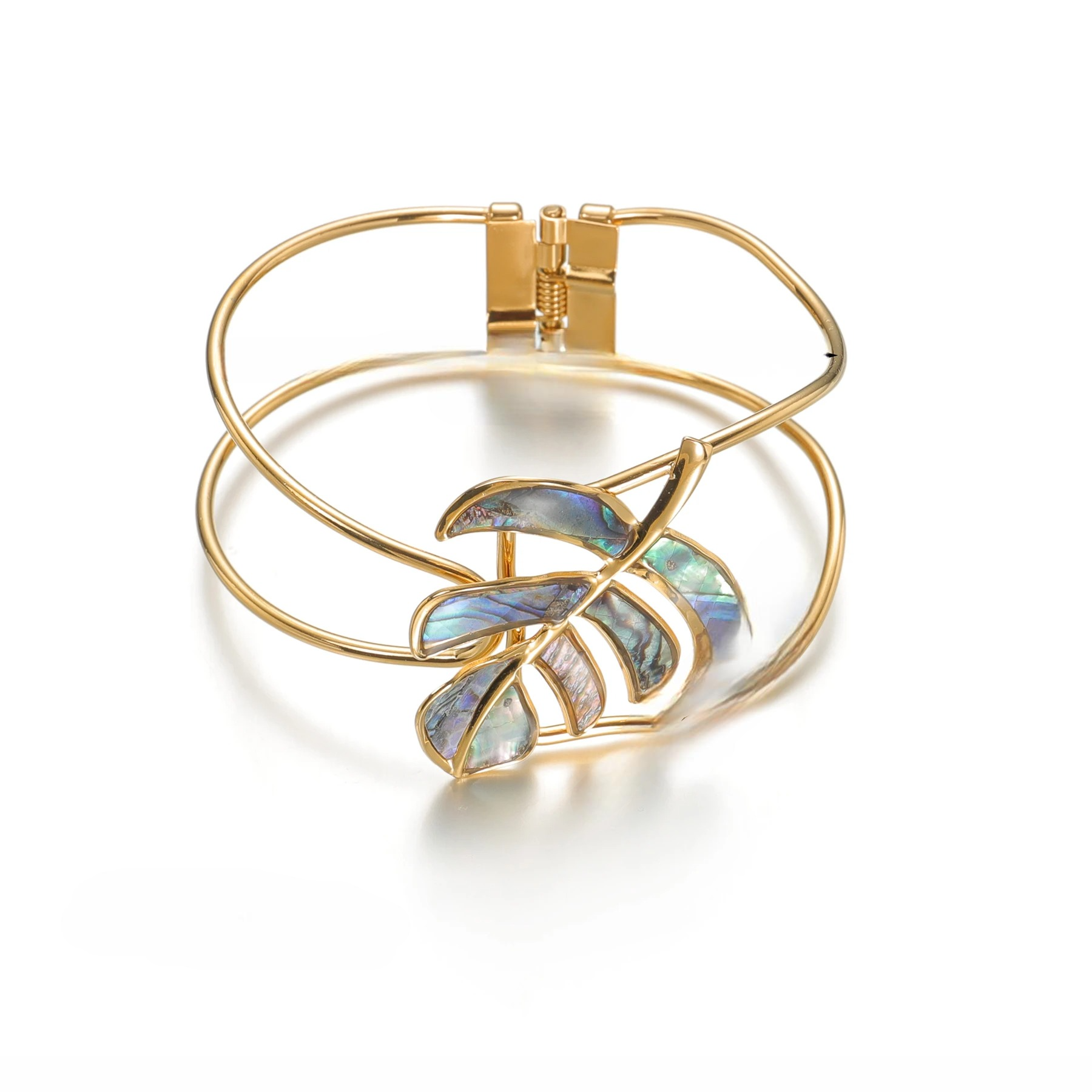 Blue Palm Leaf Bracelet