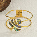 Blue Palm Leaf Bracelet