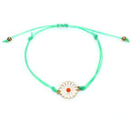 Green Sun Flower Bracelet