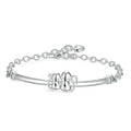 Bracelet Gourmette Argent Double Chat
