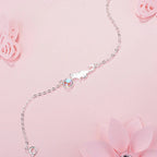 Silver Playing Cat ID Bracelet