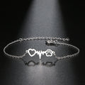 Bracelet Gourmette Coeur Patte argent