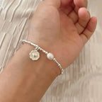 Retro Style ID Bracelet with Pearl