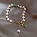 Women's ID Bracelet with Natural Pearls