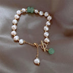 Women's ID Bracelet with Natural Pearls