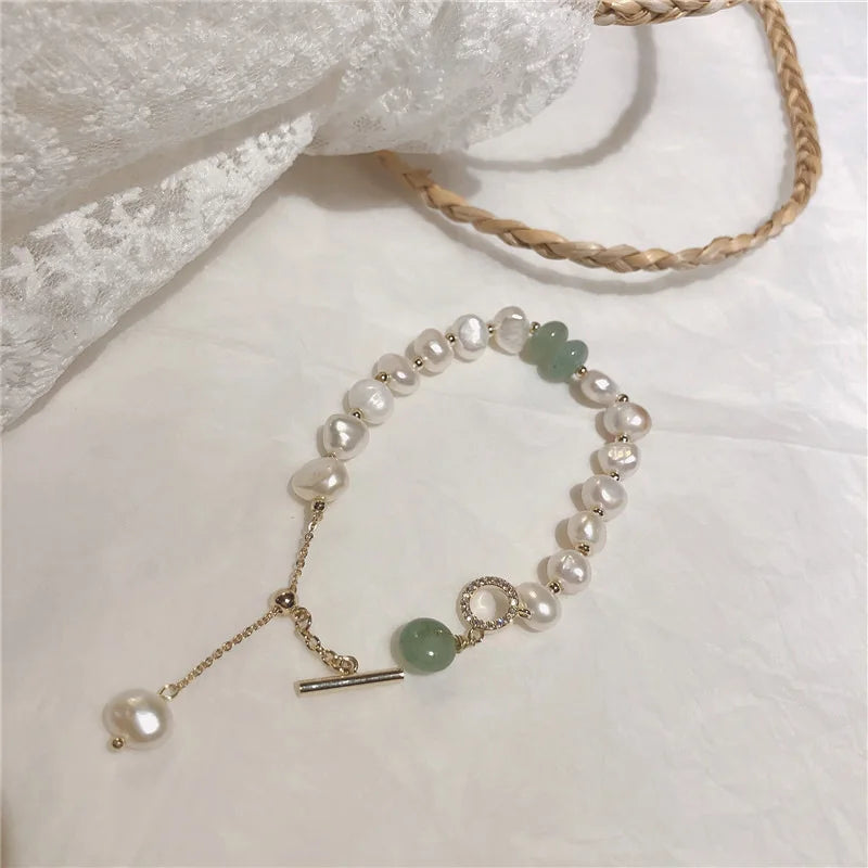 Women's ID Bracelet with Natural Pearls