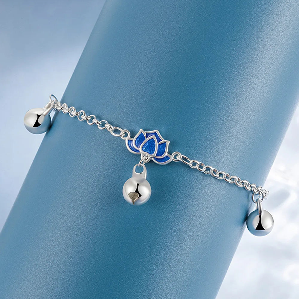 Lotus Flower ID Bracelet for Women