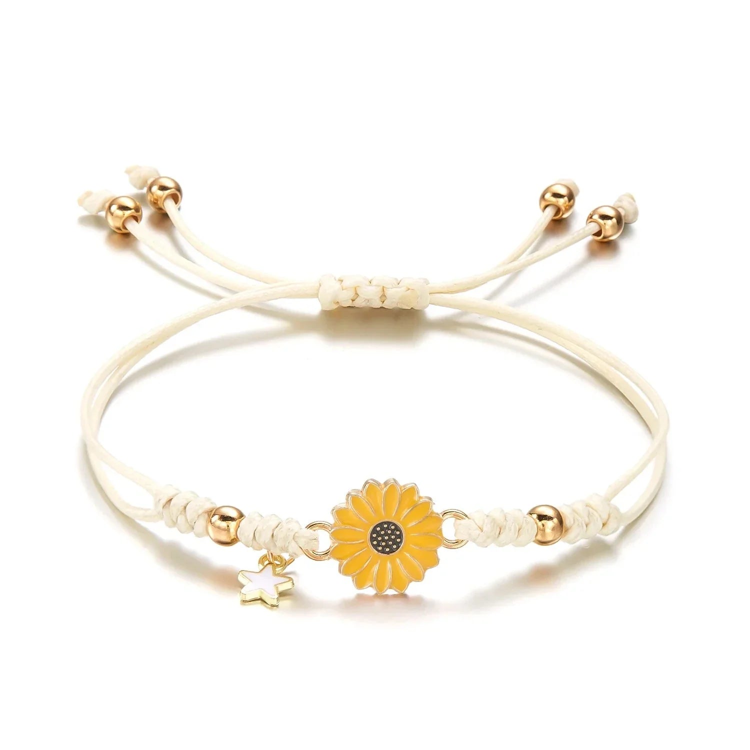 Yellow Daisy Flower ID Bracelet