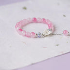 Pink Crystal Flower ID Bracelet