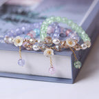 Green Crystal Flower ID Bracelet