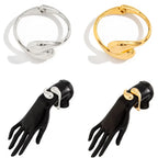 Asymmetric Large Water Drop ID Bracelet gold