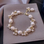 Baroque Style ID Bracelet with Pearls