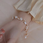 Baroque Style ID Bracelet with Pearls