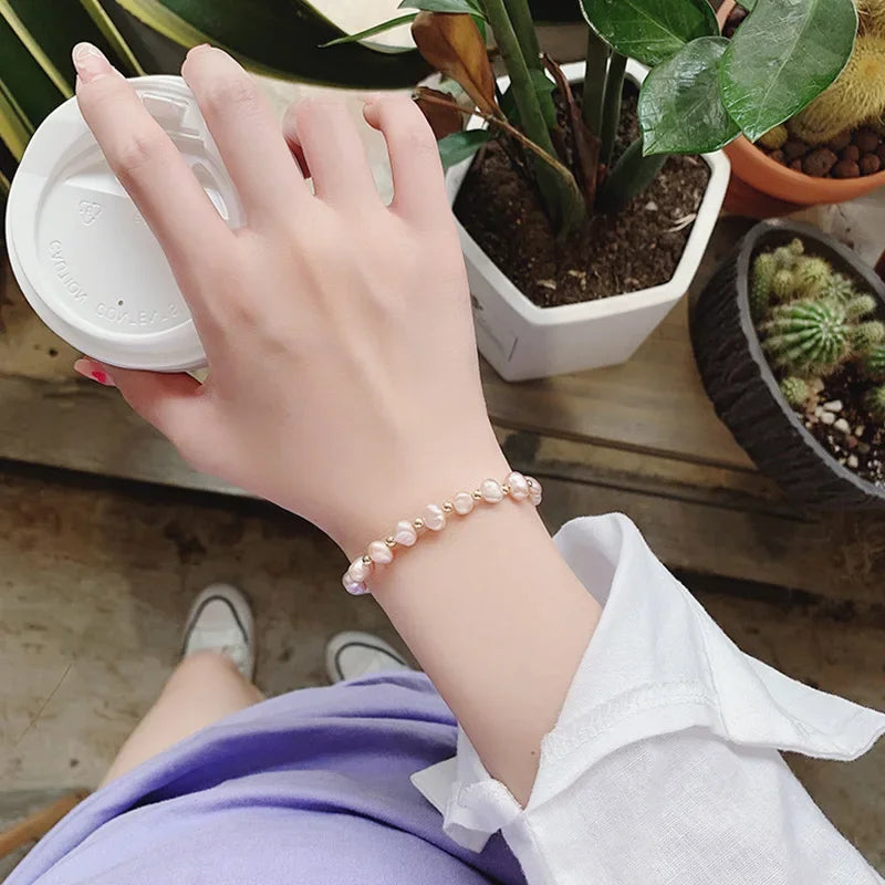 Pink Beaded ID Bracelet