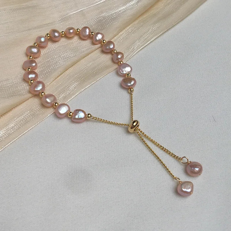 Pink Beaded ID Bracelet