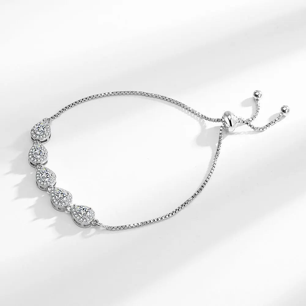 Bracelet Goutte d'Eau et Zircon
