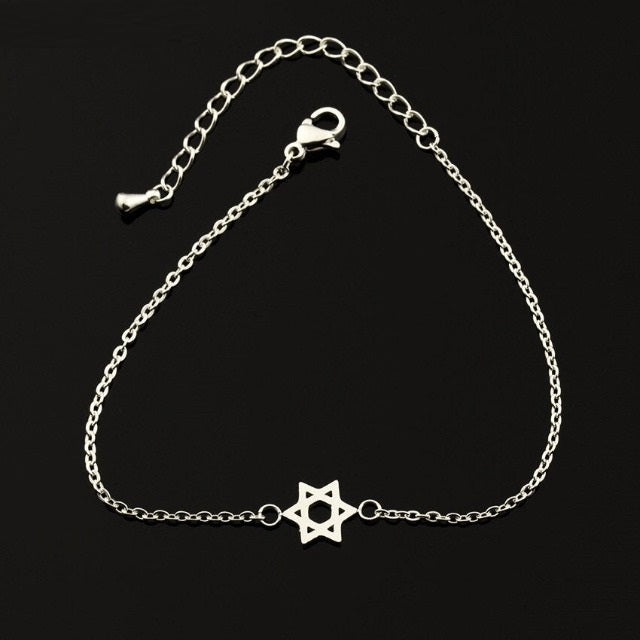 Hexagram Star of David Bracelet Judaism Chain