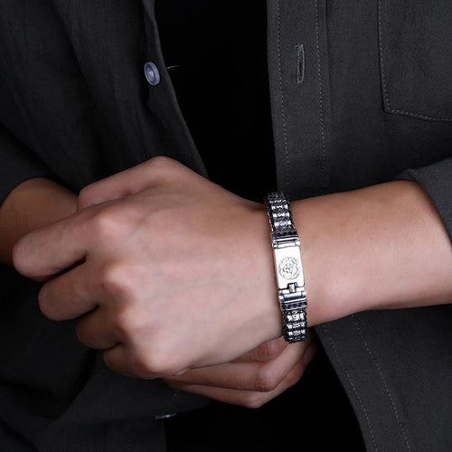 Bracelet Gourmette Homme Bouddhiste Tibétain