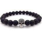 Bracelet Homme Perle Tête de Mort