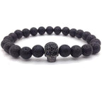 Bracelet Homme Perle Tête de Mort