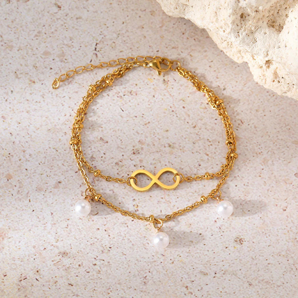 Infinity Beads Bracelet gold