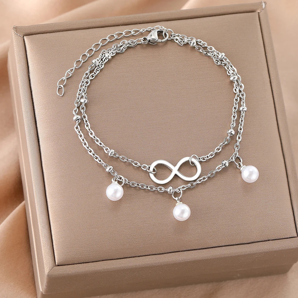 Infinity Beads Bracelet silver