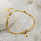 Initial and Knot Bracelet - Letter 
