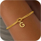 Initial and Knot Bracelet - Letter 