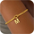 Initial and Knot Bracelet - Letter 