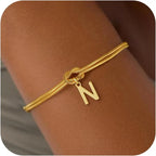 Initial and Knot Bracelet - Letter 