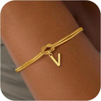 Initial and Knot Bracelet - Letter 