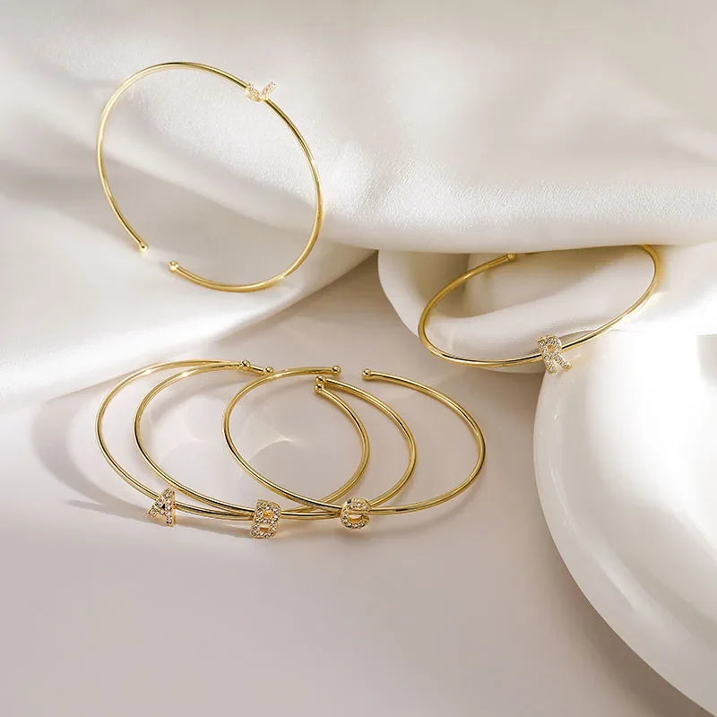 Bracelet initiale minimaliste