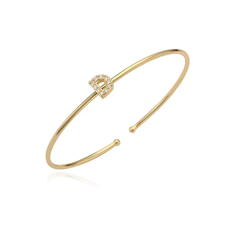 Bracelet initiale minimaliste d