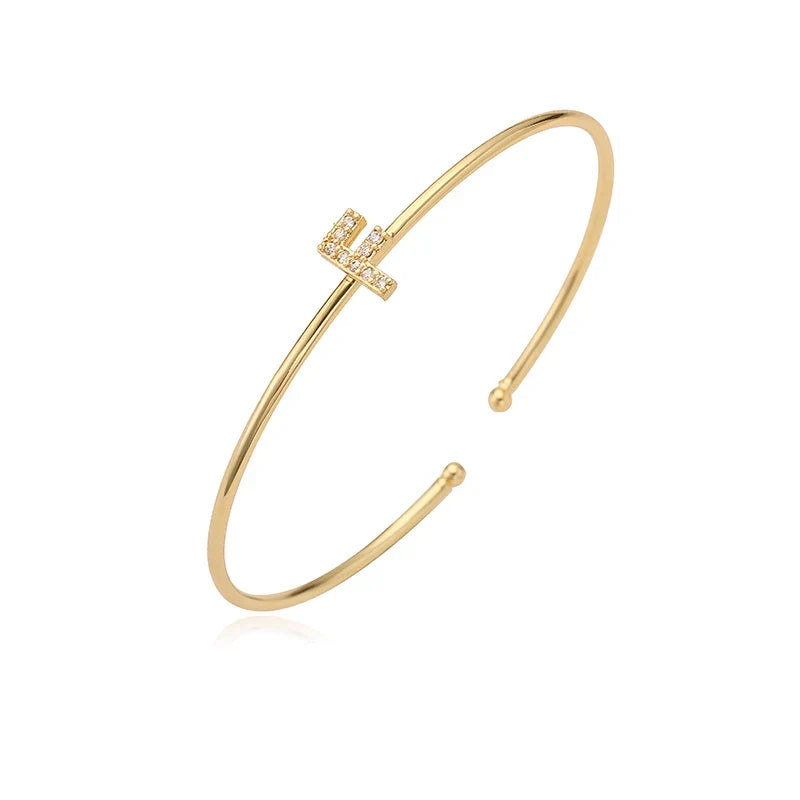 Bracelet initiale minimaliste f