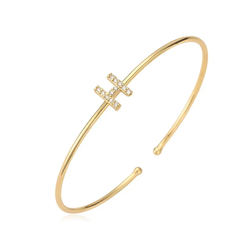 Bracelet initiale minimaliste h