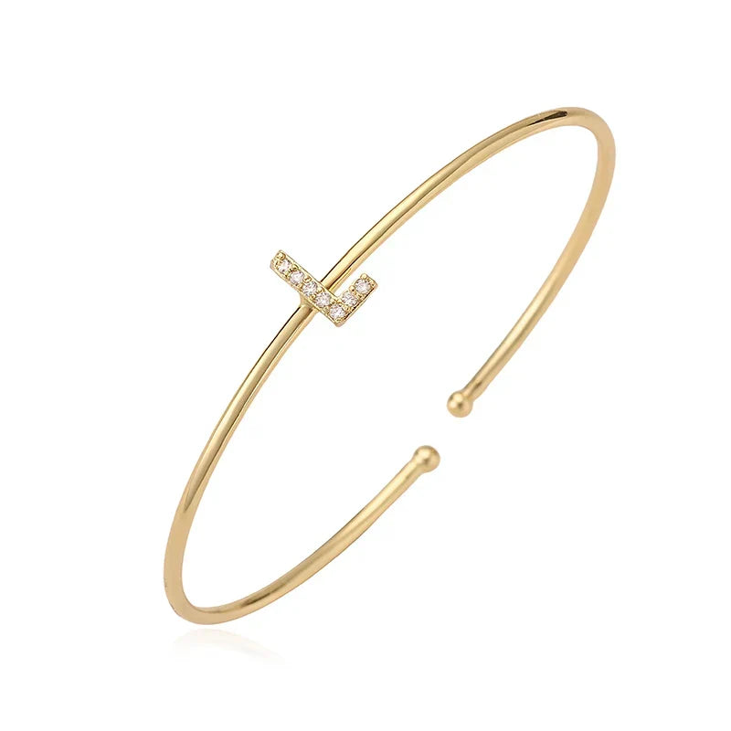 Bracelet initiale minimaliste l