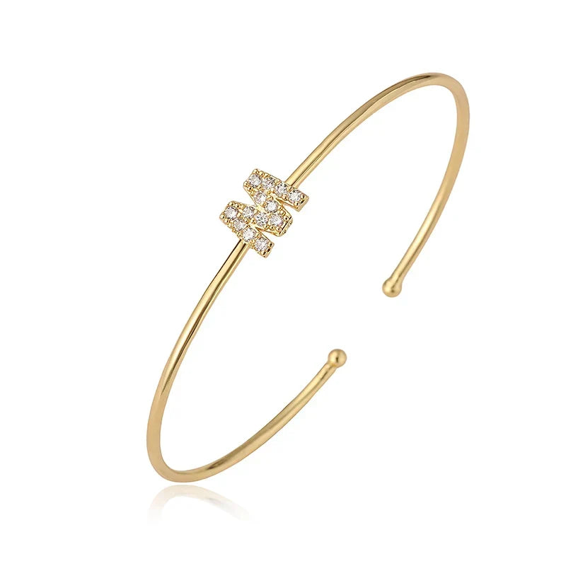 Bracelet initiale minimaliste m