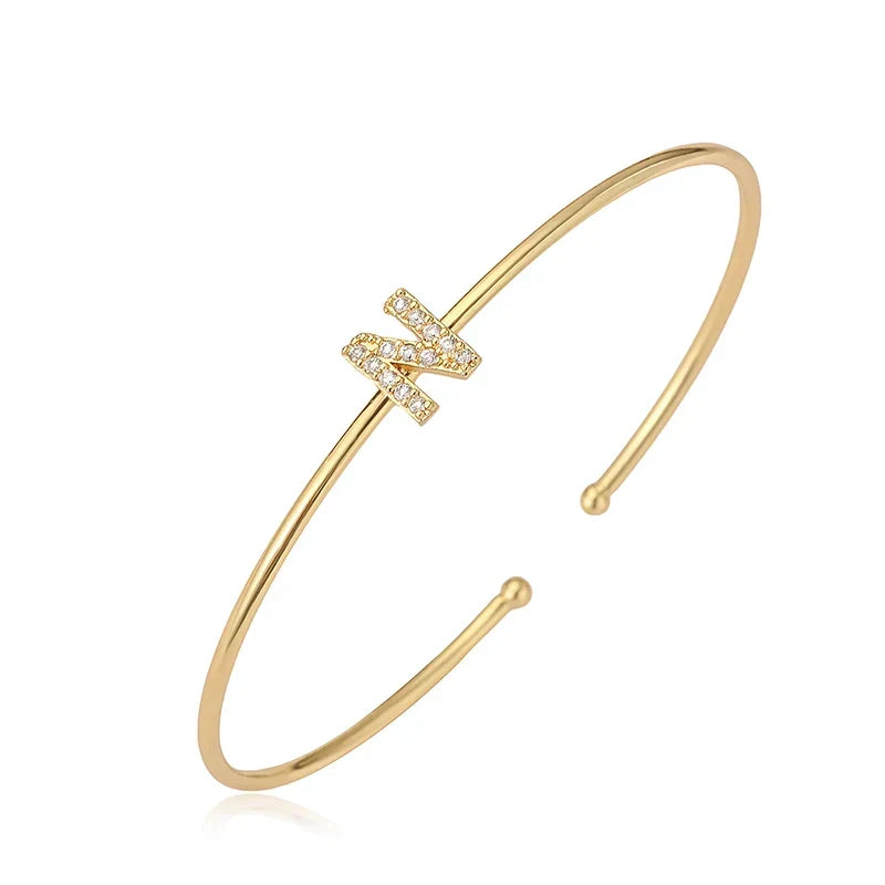 Bracelet initiale minimaliste n