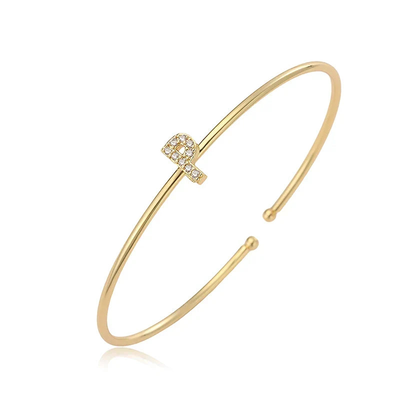 Bracelet initiale minimaliste p