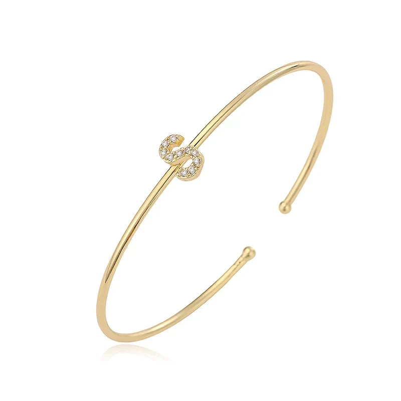 Bracelet initiale minimaliste s