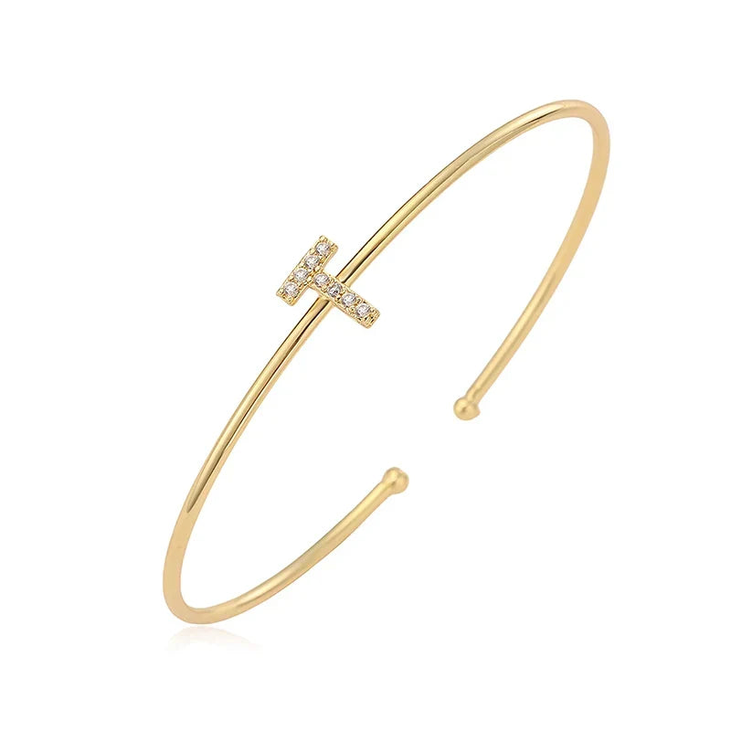 Bracelet initiale minimaliste t