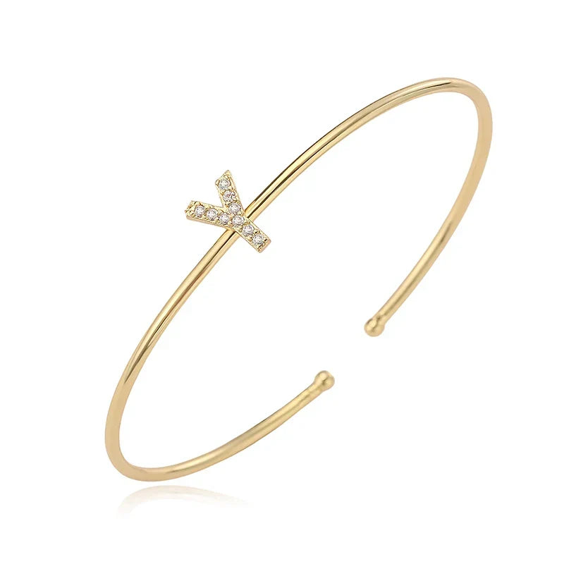 Bracelet initiale minimaliste y