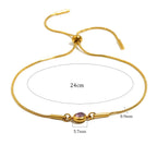 Bracelet jonc avec pierre de naissance colorée